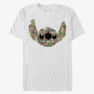 Queens Disney Lilo & Stitch - Stitch Floral Unisex T-Shirt White