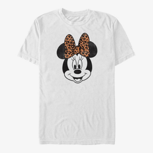 Queens Disney Mickey And Friends - Modern Minnie Face Leopard Unisex T-Shirt White