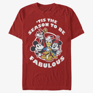 Queens Disney Mickey Classic - Fabulous Holiday Unisex T-Shirt Red