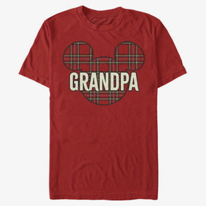 Queens Disney Mickey Classic - Grandpa Holiday Patch Unisex T-Shirt Red