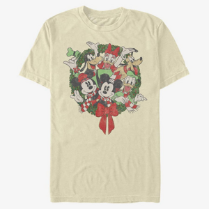 Queens Disney Mickey Classic - Mickey Friends Wreath Unisex T-Shirt Natural