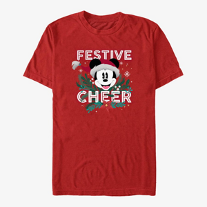 Queens Disney Mickey & Friends - Festive Cheer Unisex T-Shirt Red
