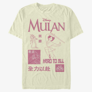 Queens Disney Mulan - Mulan Grid Unisex T-Shirt Natural