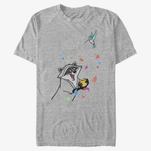 Queens Disney Pocahontas - Meeko and Flit Unisex T-Shirt Heather Grey