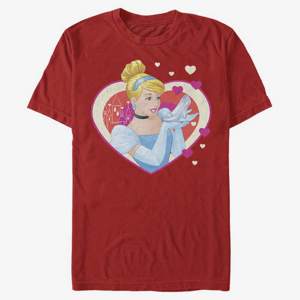 Queens Disney Princesses - Cinderella Hearts Unisex T-Shirt Red