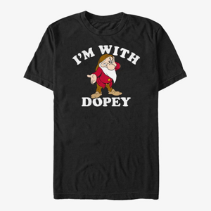 Queens Disney Snow White and the Seven Dwarfs - With Dopey Unisex T-Shirt Black