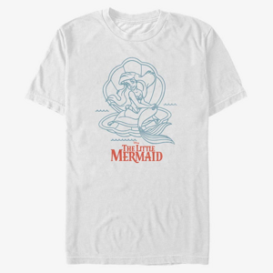 Queens Disney The Little Mermaid - Ariel Linework Unisex T-Shirt White