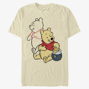 Queens Disney Winnie The Pooh - Pooh Line art Unisex T-Shirt Natural