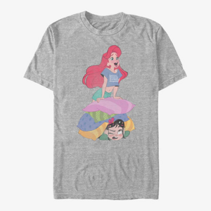 Queens Disney Wreck-It Ralph 2 - Signing Ariel Unisex T-Shirt Heather Grey