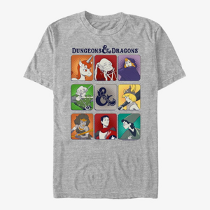 Queens Dungeons & Dragons - Character Squares Unisex T-Shirt Heather Grey
