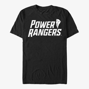 Queens Hasbro Vault Power Rangers - Flat Power Logo Men's T-Shirt Black