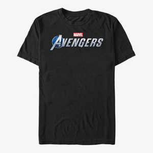 Queens Marvel Avengers Classic - Avengers Game Brick Logo Men's T-Shirt Black