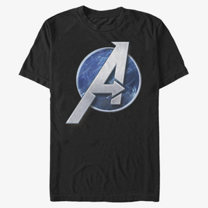Queens Marvel Avengers Classic - Avengers Game Circle Logo Men's T-Shirt Black