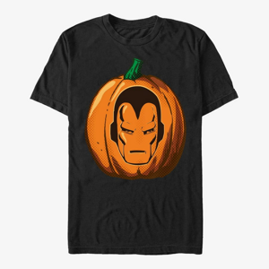 Queens Marvel Avengers Classic - Iron Pumpkin Unisex T-Shirt Black