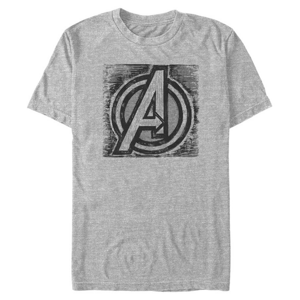 Queens Marvel Avengers Classic - Sketch A Men's T-Shirt Heather Grey