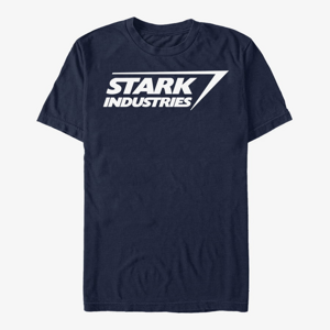 Queens Marvel Avengers Classic - Stark Logo Unisex T-Shirt Navy Blue