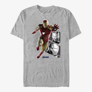 Queens Marvel Avengers Endgame - Ironman Panels Unisex T-Shirt Heather Grey