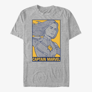 Queens Marvel Avengers: Endgame - Pop Captain Marvel Men's T-Shirt Heather Grey