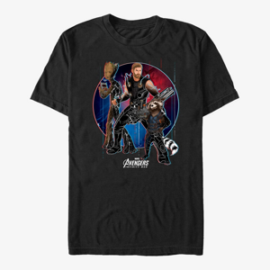 Queens Marvel Avengers: Infinity War - Groot Rocket Thor Unisex T-Shirt Black