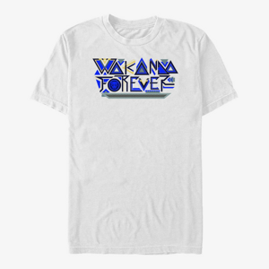 Queens Marvel Black Panther: Wakanda Forever - Wakanda Forever Pattern Unisex T-Shirt White