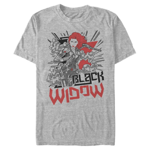 Queens Marvel Black Widow - Black Widow Tone Men's T-Shirt Heather Grey