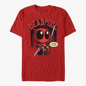 Queens Marvel Deadpool - Lil Ol Pool Men's T-Shirt Red
