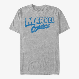 Queens Marvel - RETRO LOGO Men's T-Shirt Heather Grey
