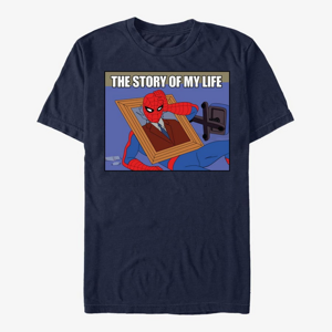 Queens Marvel Spider-Man Classic - Life Story Men's T-Shirt Navy Blue