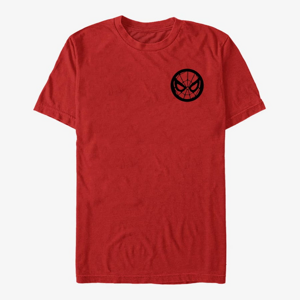 Queens Marvel Spider-Man Classic - Spider Man Face Logo Men's T-Shirt Red