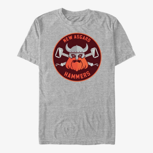 Queens Marvel Thor: Love and Thunder - Hammers Badge Men's T-Shirt Heather Grey