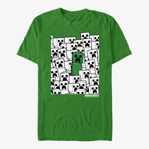 Queens Minecraft - Colorless Creeper Pile Unisex T-Shirt Kelly Green