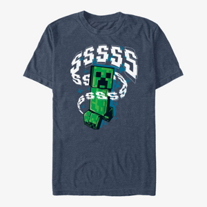 Queens Minecraft - CREEPER SSSSS Unisex T-Shirt Vintage Heather Navy