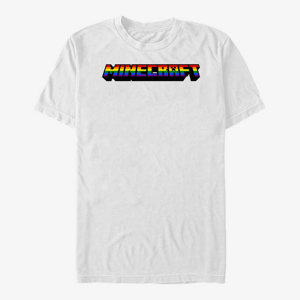Queens Minecraft - MC RAINBOW LOGO Unisex T-Shirt White