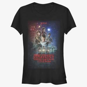 Queens Netflix Stranger Things - Classic Illustrated Poster Women's T-Shirt Black