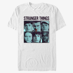 Queens Netflix Stranger Things - Halftone Gang Men's T-Shirt White