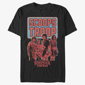 Queens Netflix Stranger Things - Scoop Troop Men's T-Shirt Black