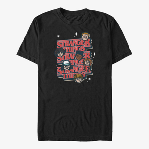 Queens Netflix Stranger Things - ST Toon Stack Unisex T-Shirt Black