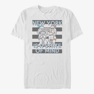 Queens Nickelodeon Teenage Mutant Ninja Turtles - NEW YORK STRIPES Unisex T-Shirt White