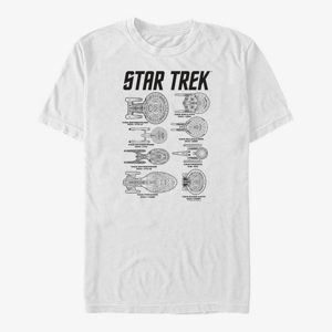 Queens Paramount Star Trek - Ships of Trek Men's T-Shirt White