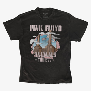 Queens Revival Tee - Pink Floyd Animals Tour 77 Unisex T-Shirt Black