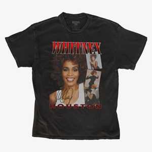 Queens Revival Tee - Whitney Houston Photos Montage Unisex T-Shirt Black