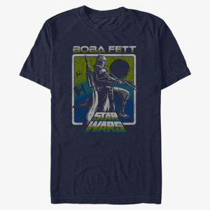 Queens Star Wars Book of Boba Fett - Fett Sunset Men's T-Shirt Navy Blue