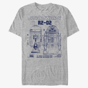 Queens Star Wars: Classic - Astro Mecha Schema Men's T-Shirt Heather Grey