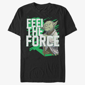 Queens Star Wars: Classic - Force Stack Yoda Men's T-Shirt Black