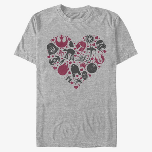 Queens Star Wars: Classic - HEART ICONS Unisex T-Shirt Heather Grey