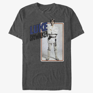 Queens Star Wars: Classic - Luke Smiles Men's T-Shirt Dark Heather Grey