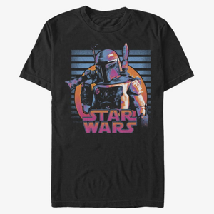 Queens Star Wars: Classic - Neon Fett Men's T-Shirt Black
