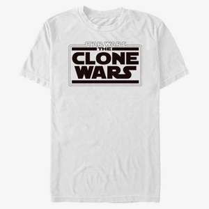 Queens Star Wars: Clone Wars - Clone Wars Logo Unisex T-Shirt White