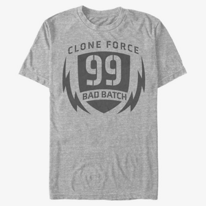 Queens Star Wars: The Bad Batch - Clone Force Badge Men's T-Shirt Heather Grey