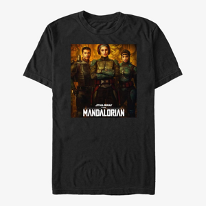 Queens Star Wars: The Mandalorian - Blue Mandalorian Poster Unisex T-Shirt Black